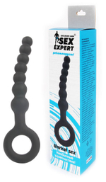 Небольшой анальный стимулятор с кольцом Sex Expert Unreal sex (13 см) (Цвет: черный)