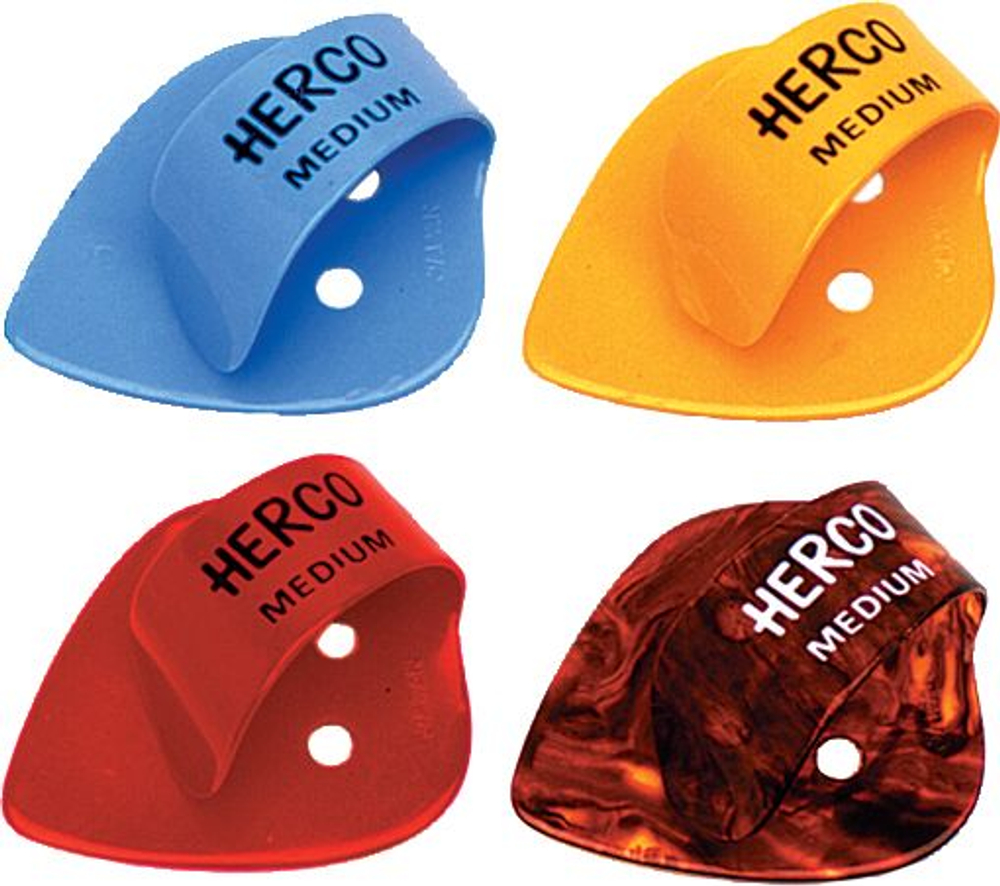 Herco HE113 Thumbpick Heavy 24Pack когти для большого пальца, толстые, разные цвета, 24 шт.