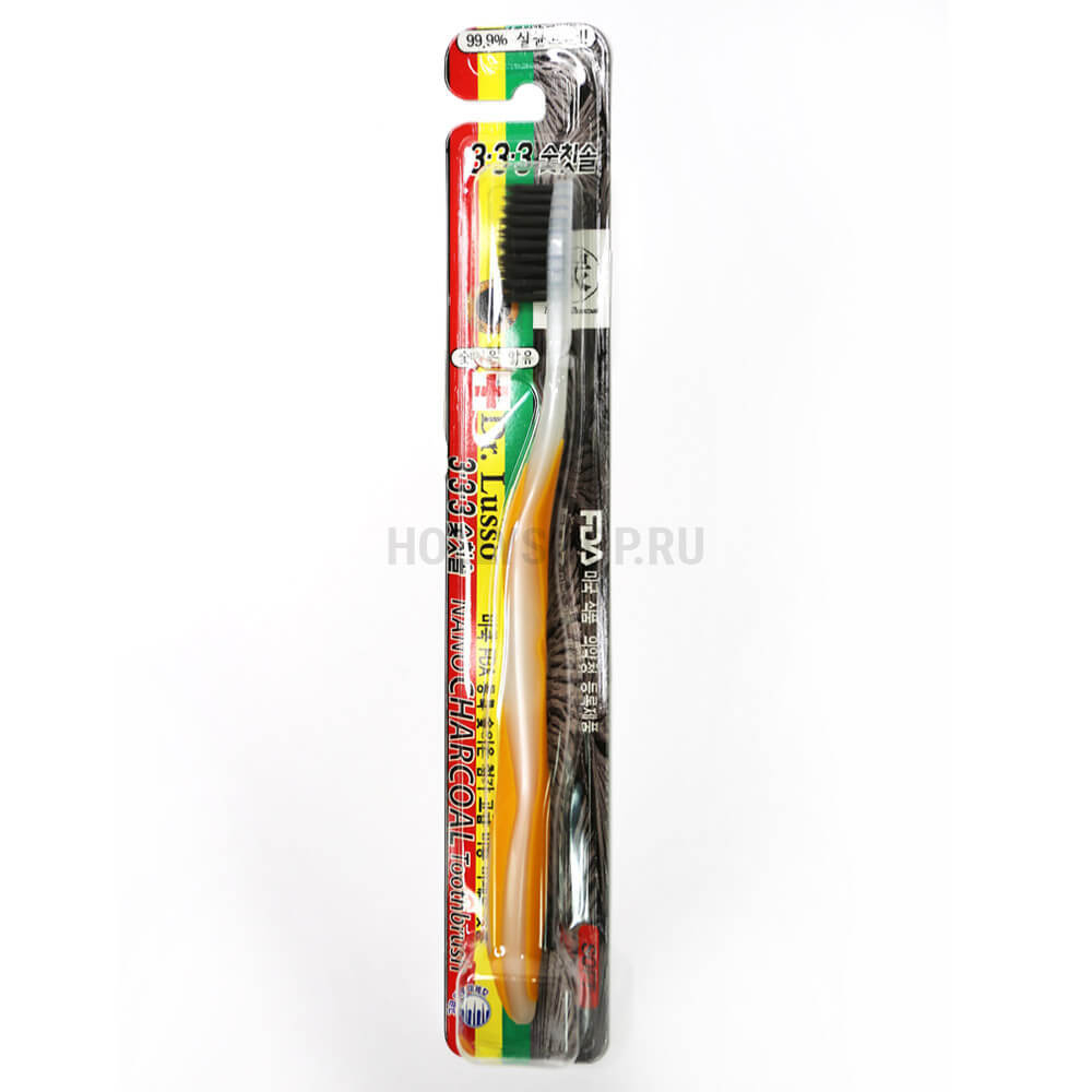Зубная щётка с угольным напылением Dr. Lusso Nano Charcoal Toothbrush