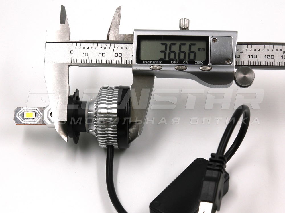 Светодиодные лампы Aozoom P8/H7 с радиатором 12V 20W 2950Lm (комплект, 2шт)