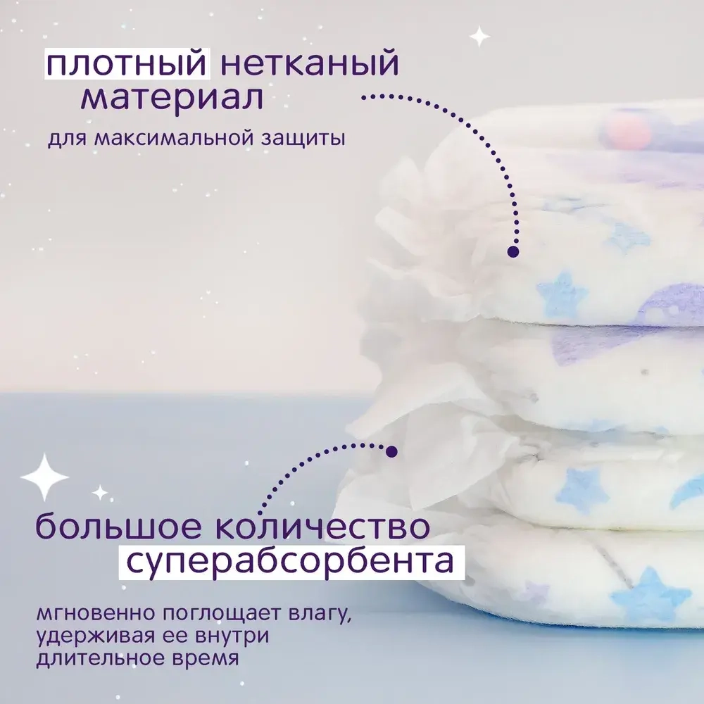 JOONIES Magic Night Подгузники-трусики, размер M (6-11 кг), 24 шт. Ночные