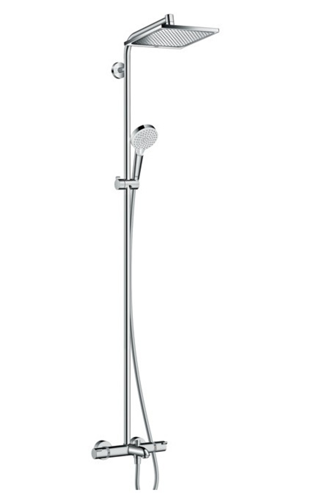 Душевая система для ванной Hansgrohe Crometta E 240 1jet Showerpipe 27298000 с термостатом