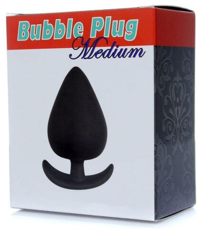 Черная анальная втулка Bubble - 8,5 см. (Цвет: черный)