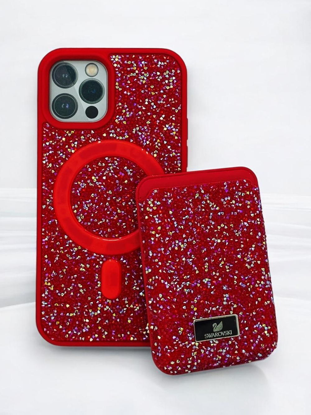 Чехол Swarovski с картхолдером для iPhone 12/12PRO