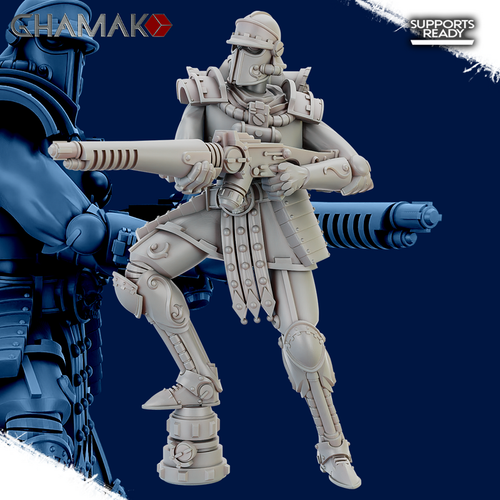 Adeptus Mechanicus  Skitarii Vanguard Скитарий №1 с ружьём миниатюра для dnd, днд, pathfinder, фентези, Настольная игра, НРИ, Варгейм, РПГ