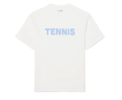 Теннисная футболка Lacoste Printed Cotton - flour