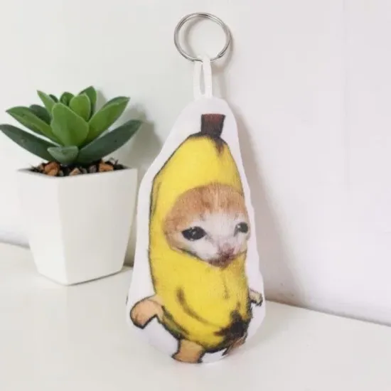 Мягкий брелок "Meme cat" со звуком, пипиляпуп