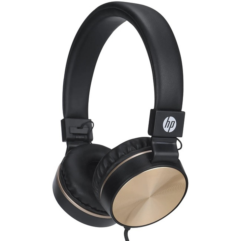 Наушники с микрофоном HP DHH-1206 BK, экокожа, оголовье, чёрный (8YJ97AA_BK)