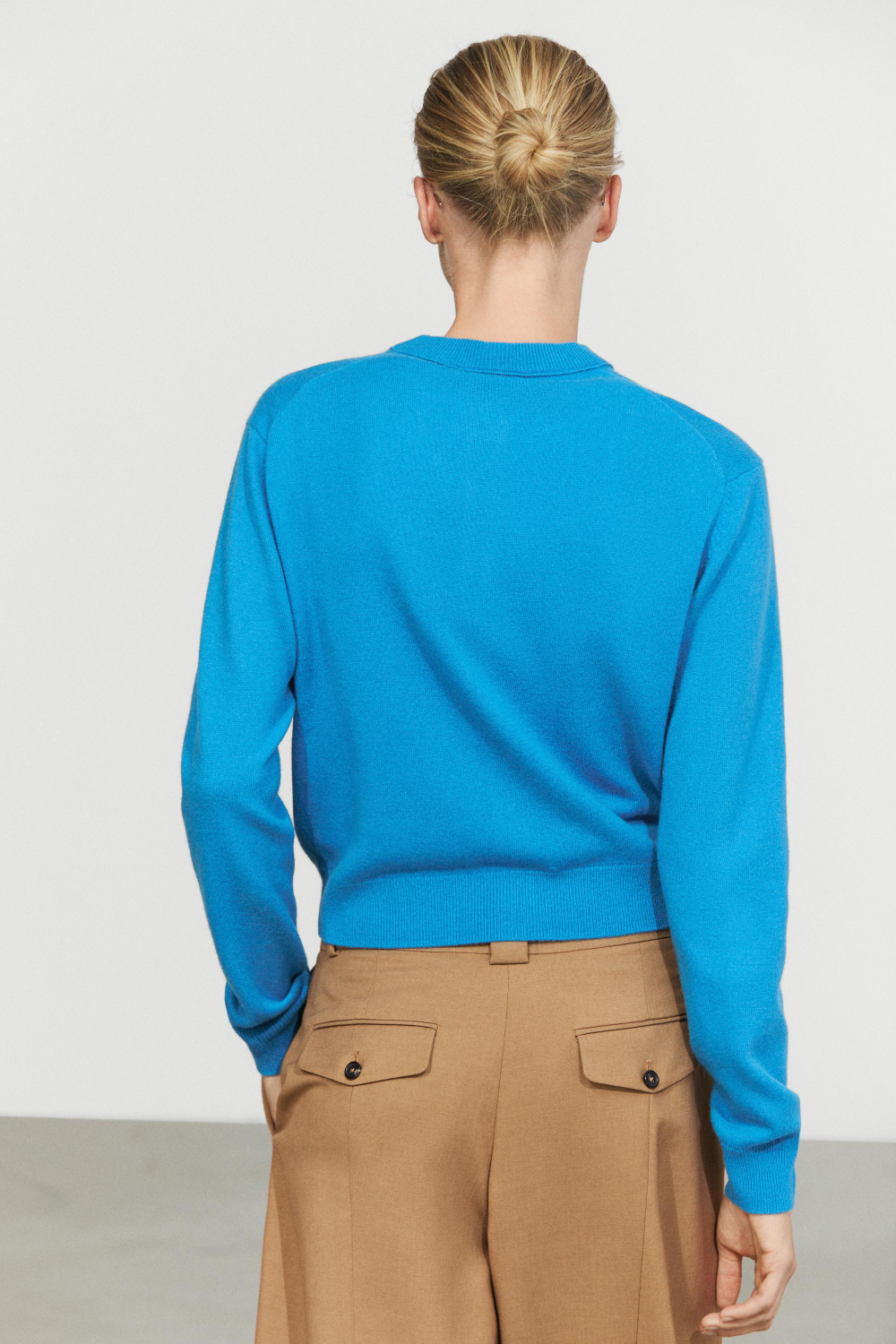 Massimo Dutti Кардиган с пуговицами, бирюзовый