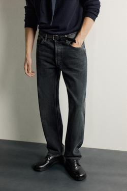 ZARA ДЖИНСЫ STRAIGHT LEG, МОРСКОЙ СИНИЙ