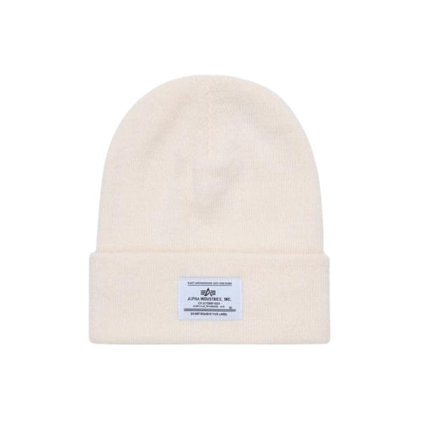 Шапка Alpha Industries Essential Beanie Eggnog (Бежевая)