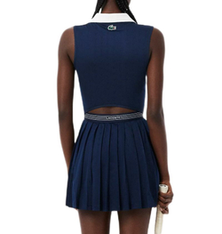 Теннисное платье Lacoste Ultra Dry Tennis Heritage with Liner - navy blue/navy blue