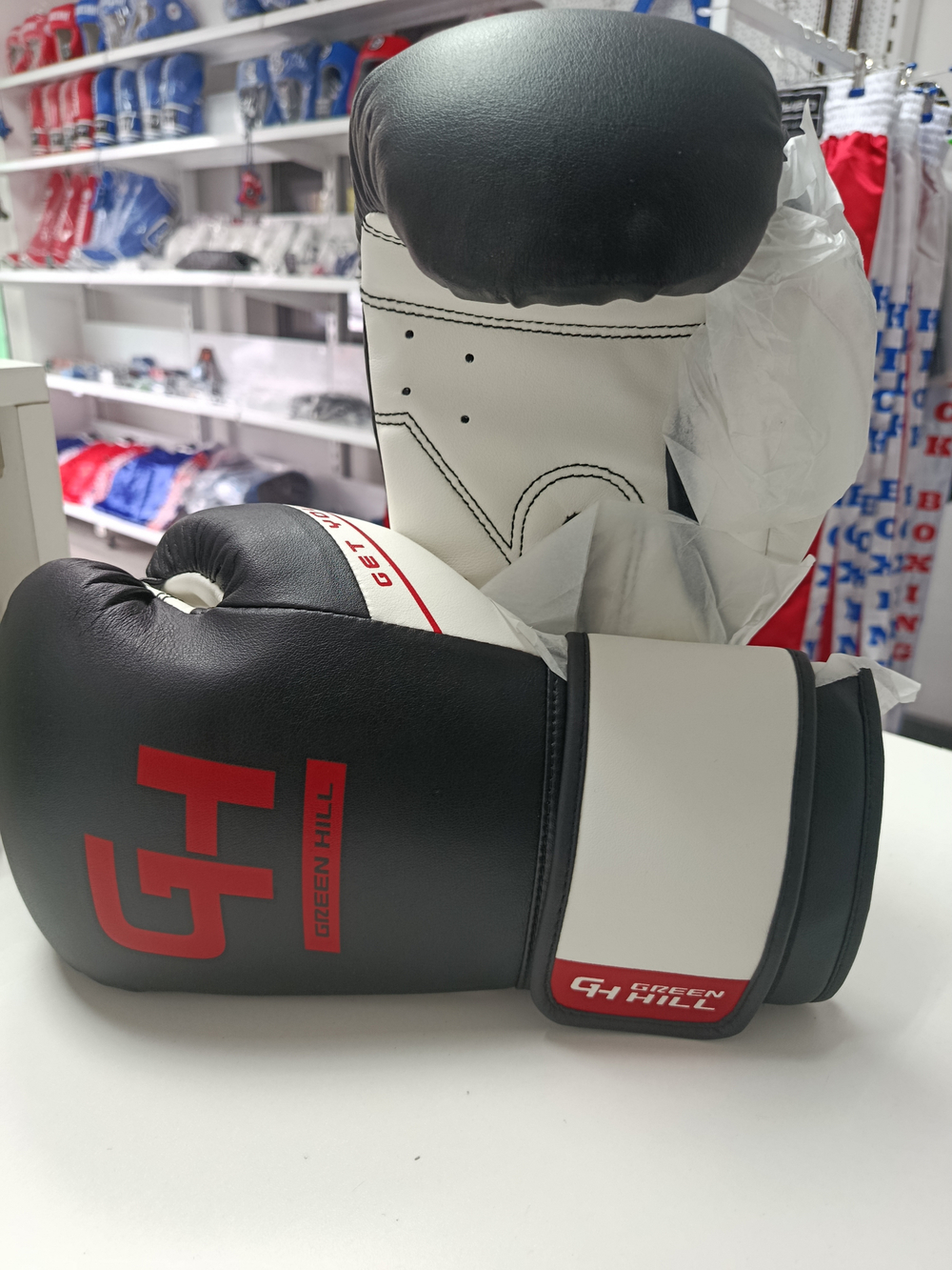 Боксерские перчатки Element MF IF Бело-чёрные (12oz)