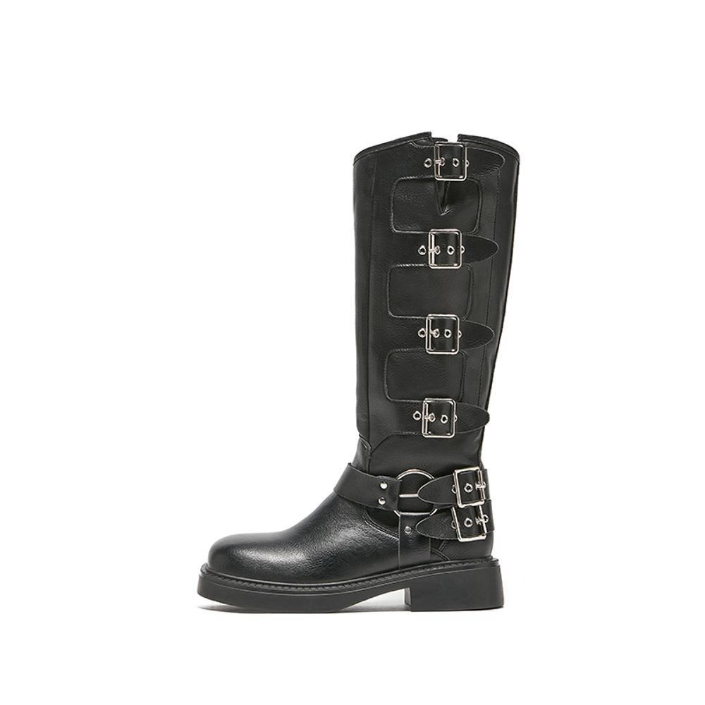 OSITA RED Knee high Boots 4cm Women"s