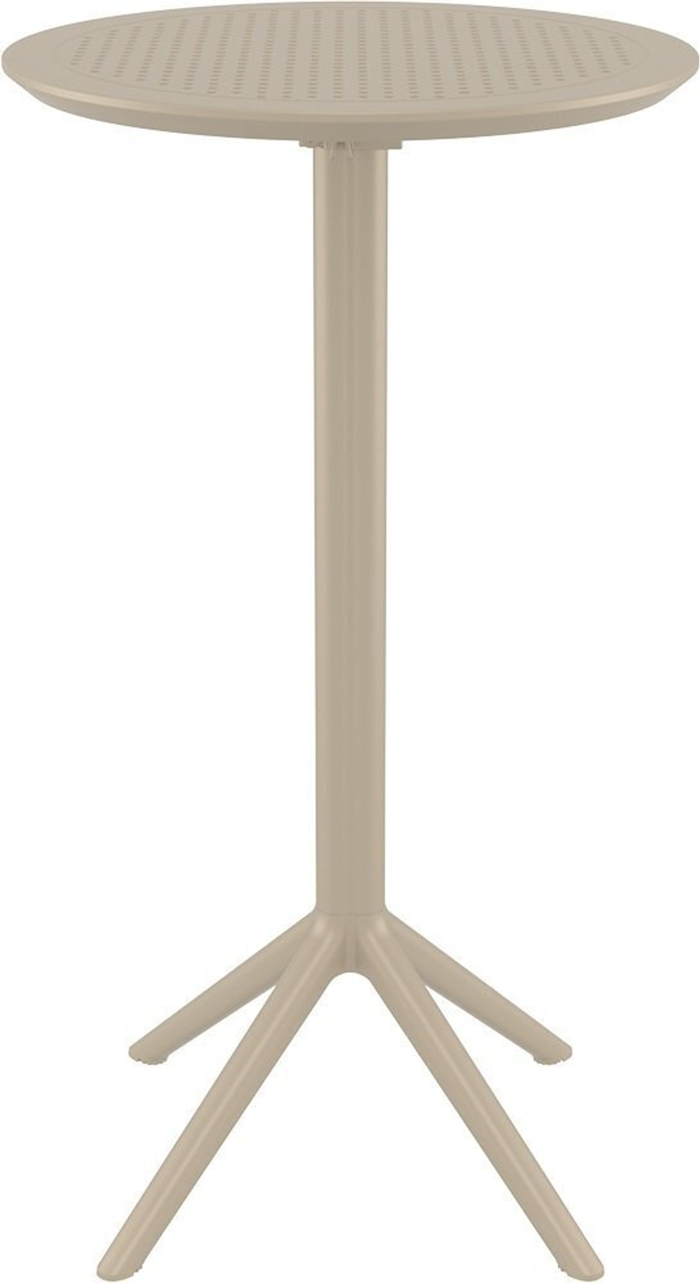 Стол пластиковый барный складной Siesta Contract Sky Folding Bar Table 60, бежевый