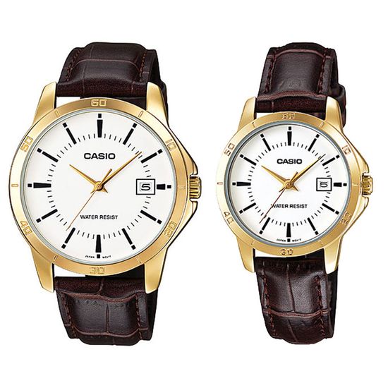 Парные часы Casio Standard: MTP-V004GL-7A и LTP-V004GL-7A