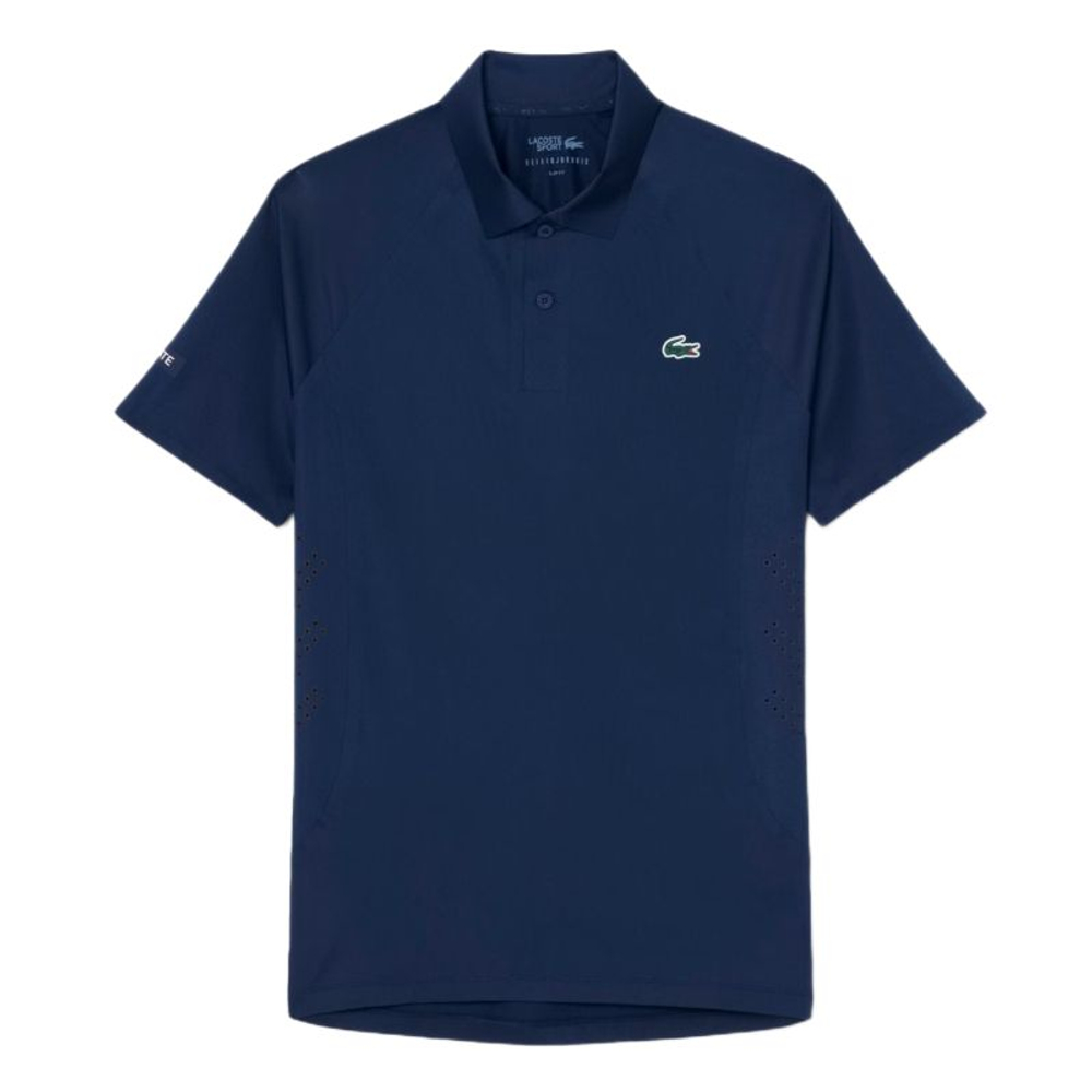 Мужское теннисное поло Lacoste Tennis x Novak Djokovic On Court - navy blue