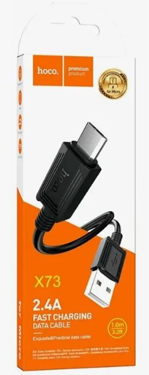Кабель Hoco X73 Type-C to Micro USB 1m черный