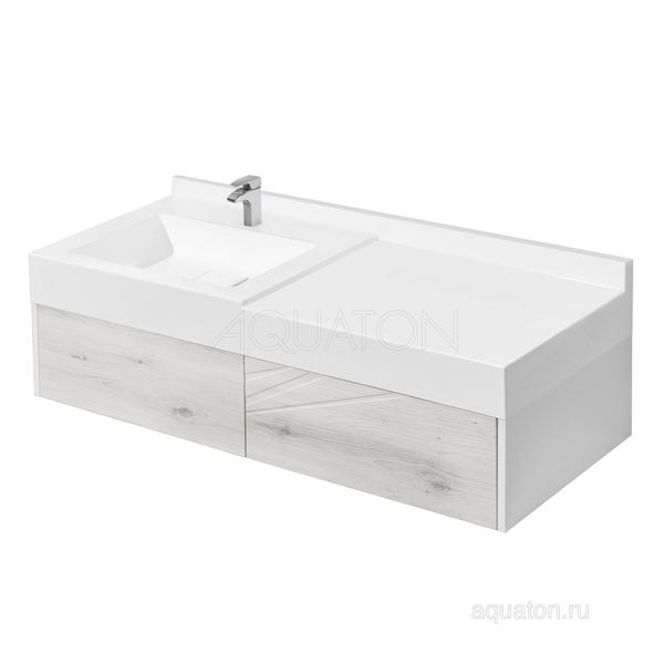 Тумба под раковину AQUATON Сакура 100 подвесная, светлое дерево (1A234901SKW80)