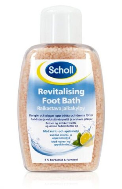 Scholl Соль для ножной ванночки с маслом апельсина, мяты и мочевиной 275 г (из Финляндии)