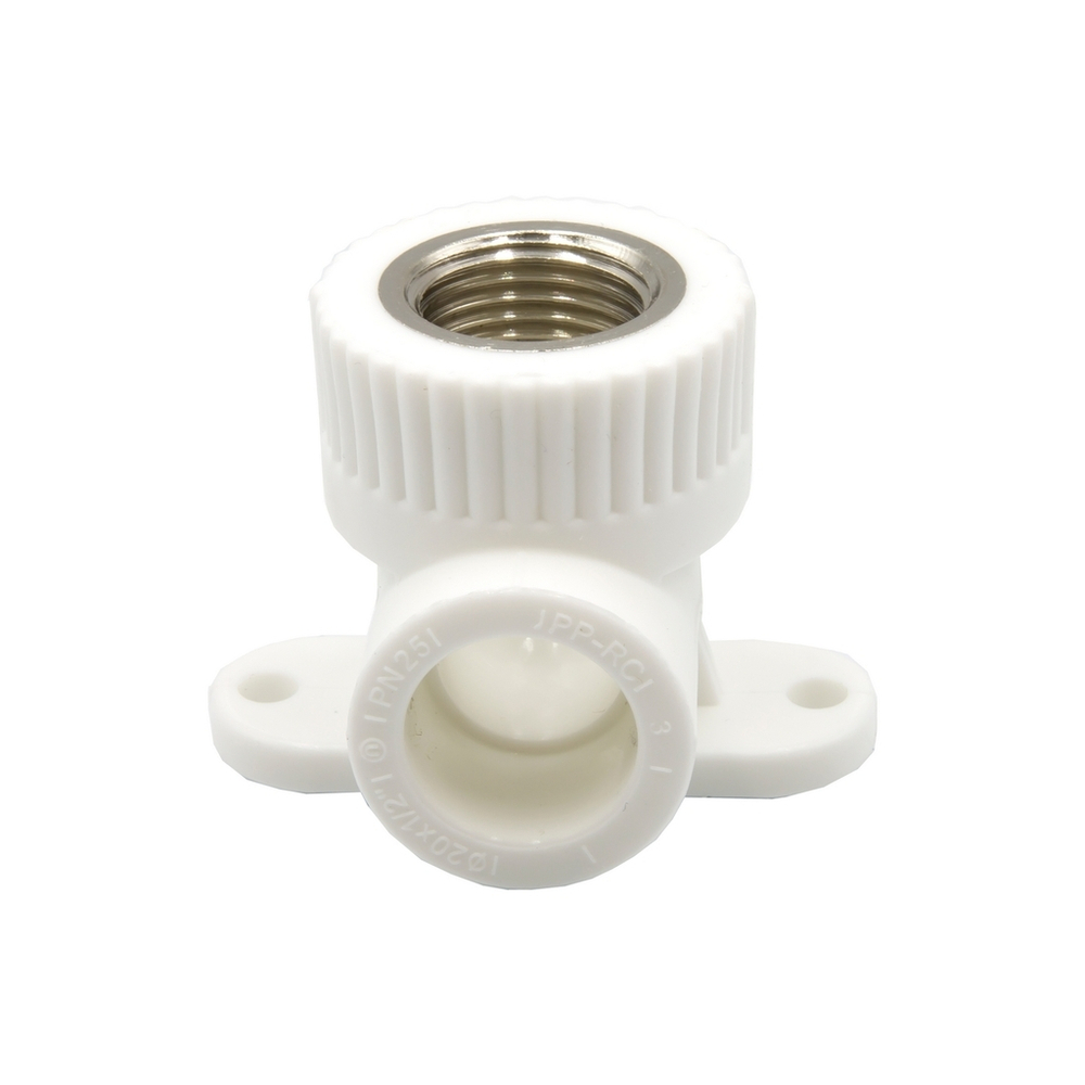 Уголок комб. вн 20х1/2'' с креплением EVER® БЕЛЫЙ (Россия)