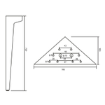 Опора мебельная EDSON TL-002 720*135 WHITE регулир, белая (до 50 кг)