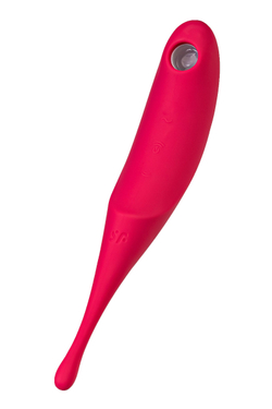 Вакуум-волновой бесконтактный стимулятор клитора Satisfyer Twirling Pro, красный.