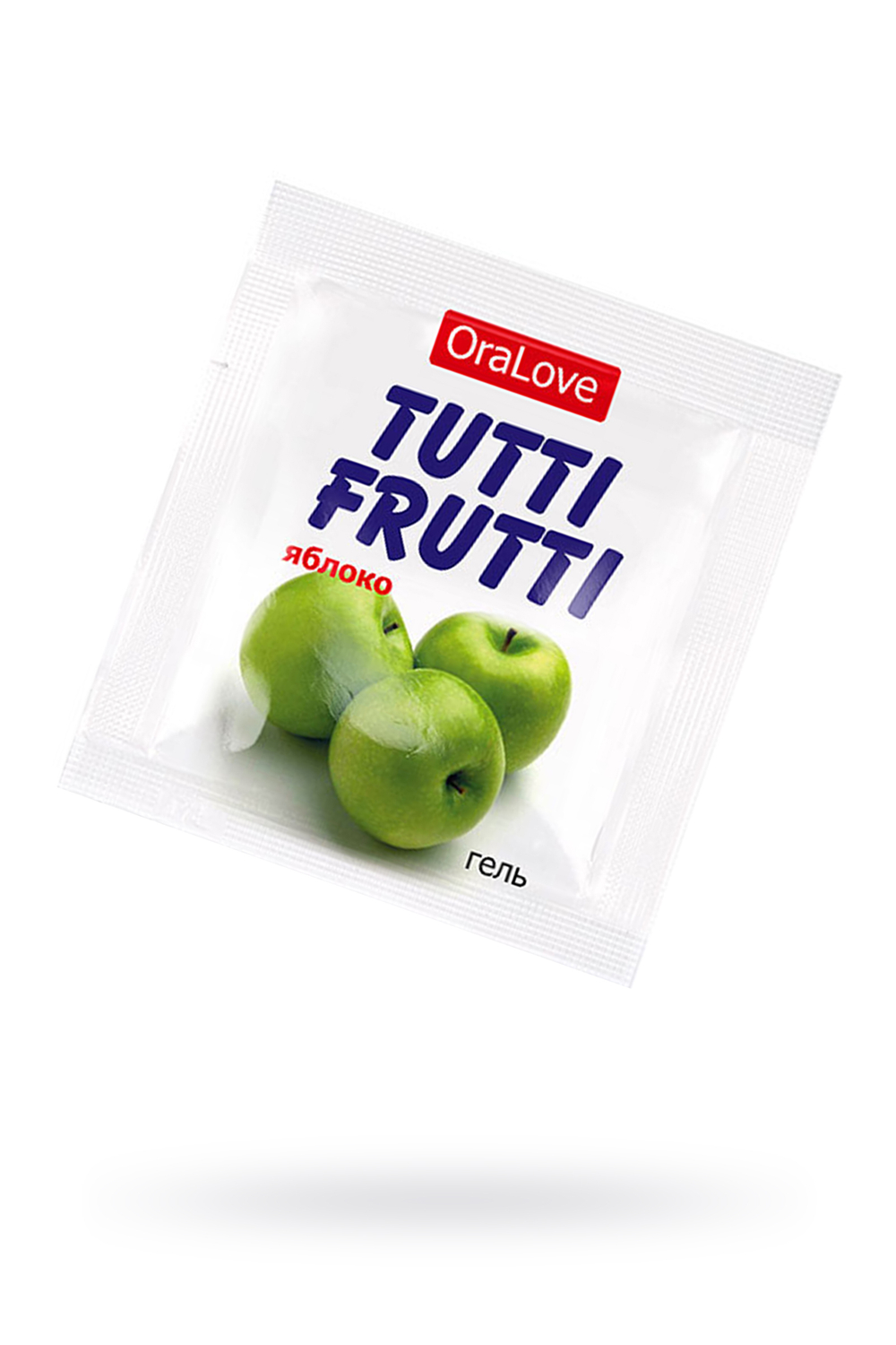 Съедобная гель-смазка TUTTI-FRUTTI для орального секса со вкусом яблока,4 гр по 20шт в упаковке