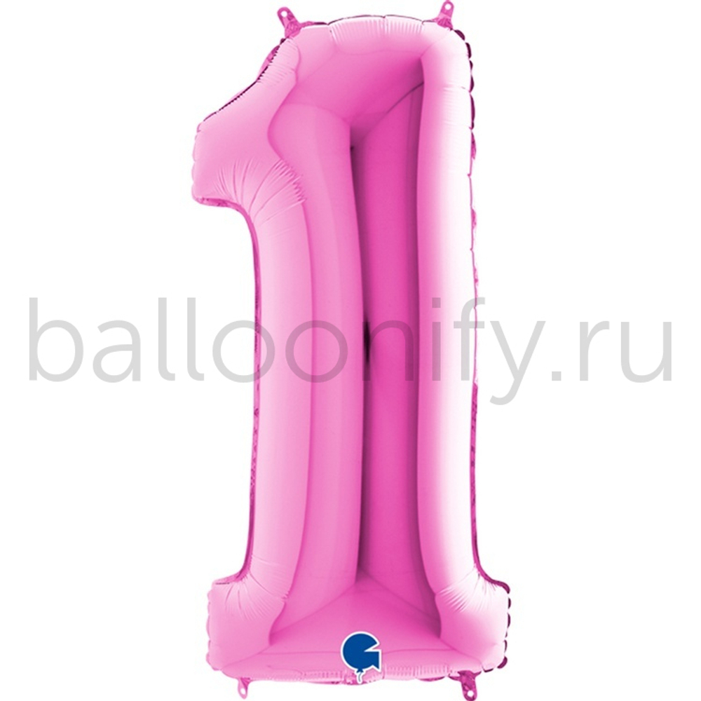 Шар ЦИФРА 1 Pink 40" 102 см