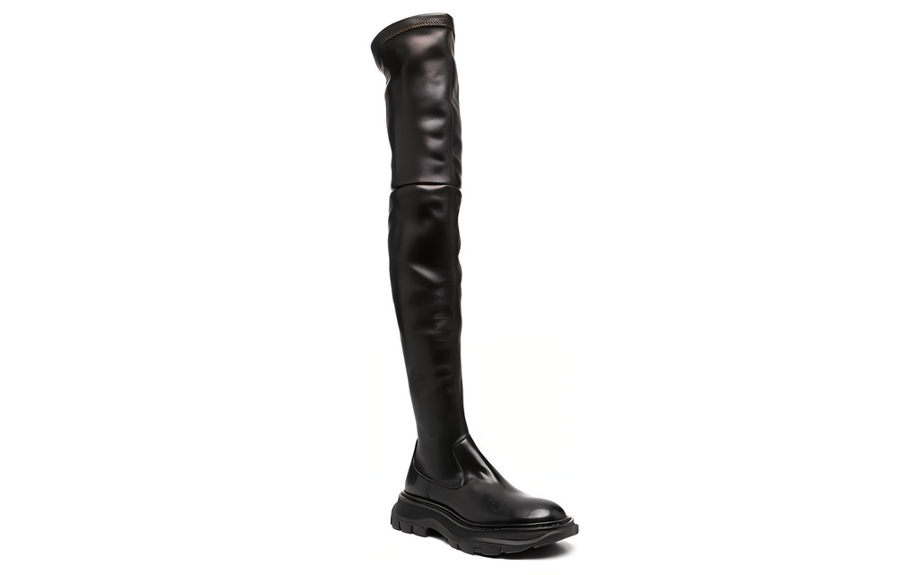 Alexander McQueen Hybrid Lace Up Boot "Black" Women"s