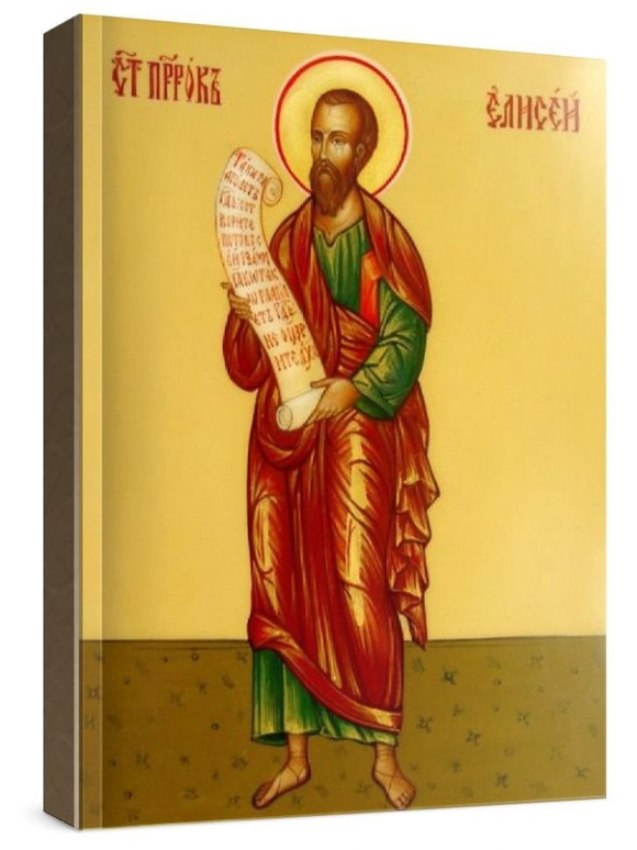 Елисей, пророк (рукописная икона)