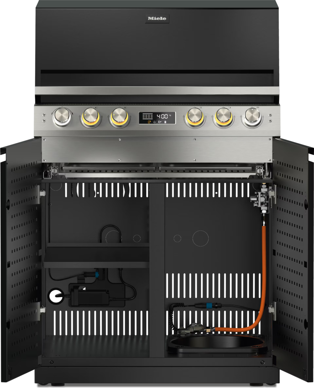 Уличный газовый гриль Miele Dreams – Fire Pro L 4P с полками сталь