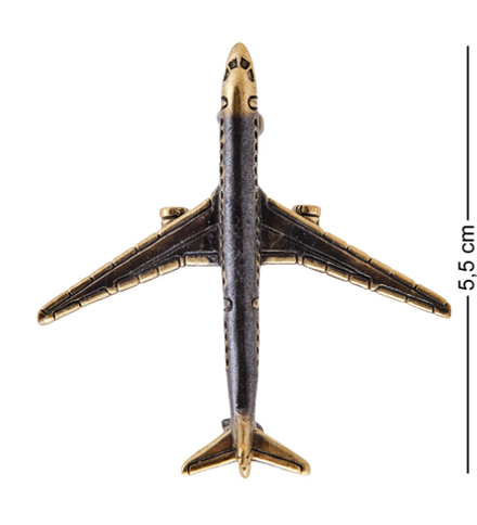 AM-3796 Брошь «Самолет ТУ-154» (латунь)