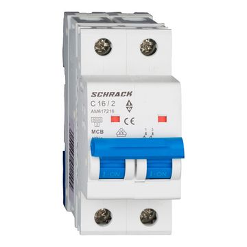 Автоматический выключатель Schrack Technik 2P C 16A 6kA Amparo AM617216--