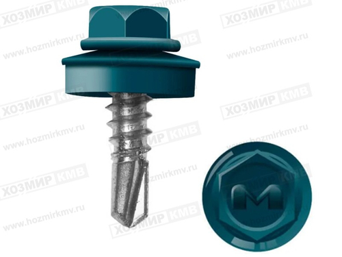 (ХОЗМИР) ПРЕМИУМ саморез КРОВЕЛЬНЫЙ 5,5 * 25 (250 шт.) ЗЕЛЕНЫЙ RAL 6005