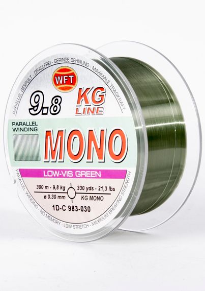 Леска монофильная WFT KG MONO Green 300 м, 0,30 мм