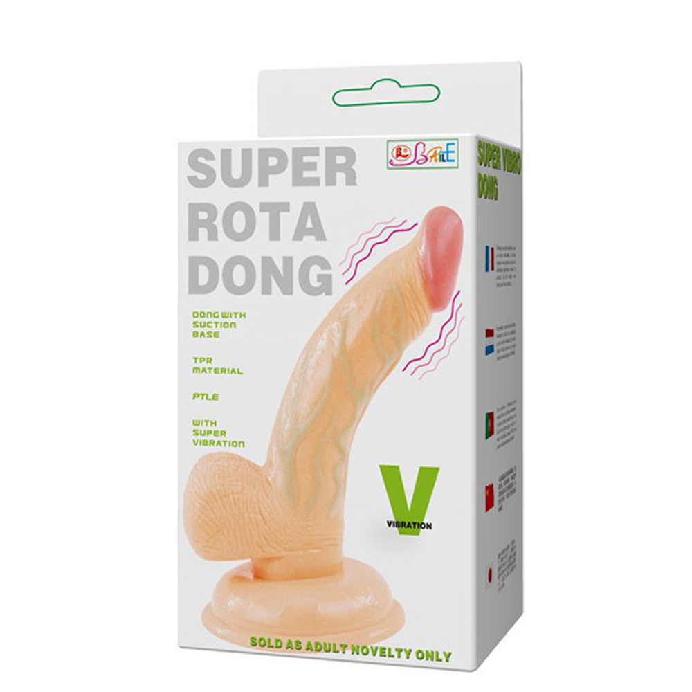 Вибромассажер-реалистик 15,5см на присоске Baile Super Rota Dong BW-008081