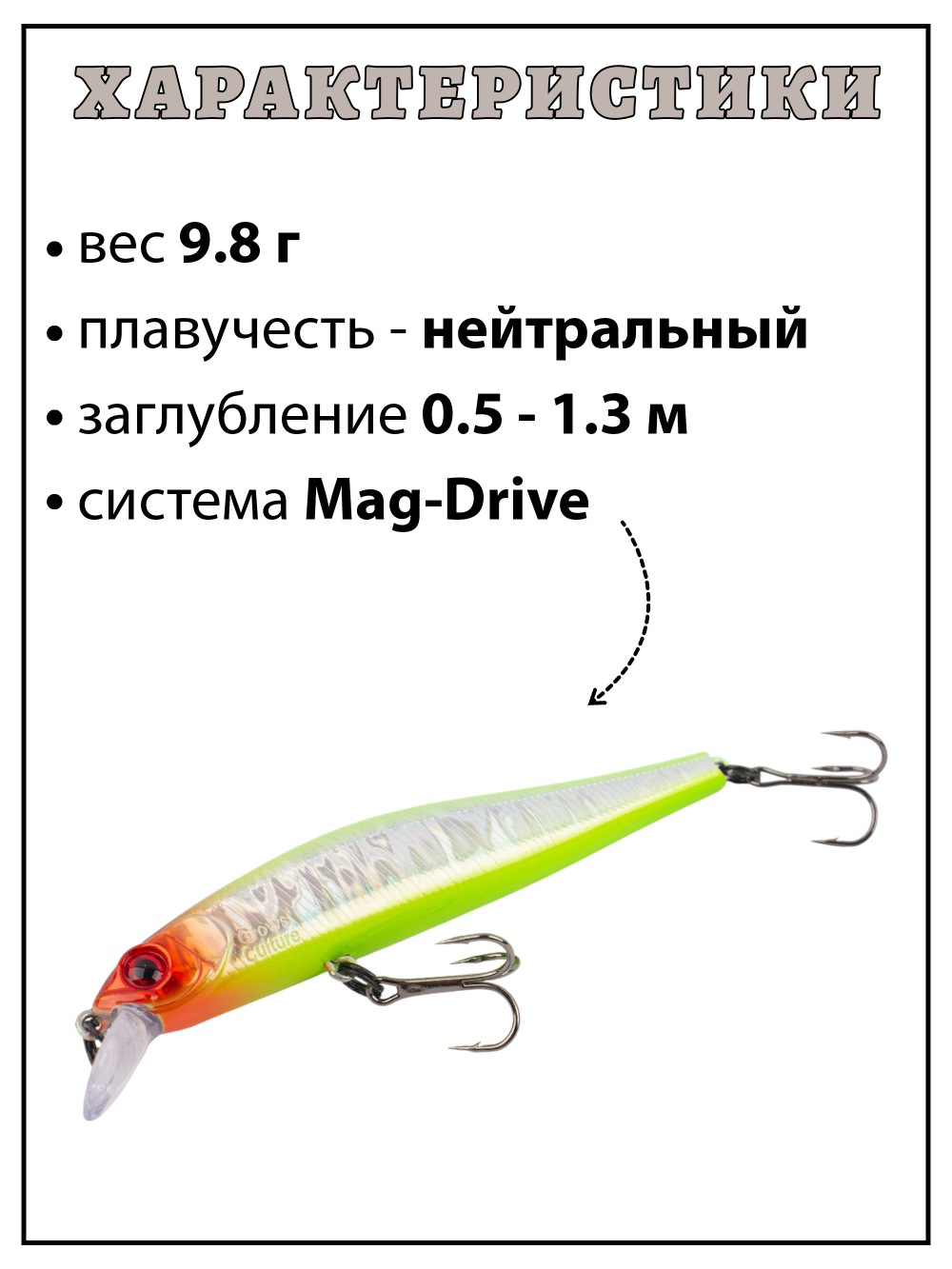 Воблер Минноу Rigge 90SP 90 мм 9.8 г цвет #24