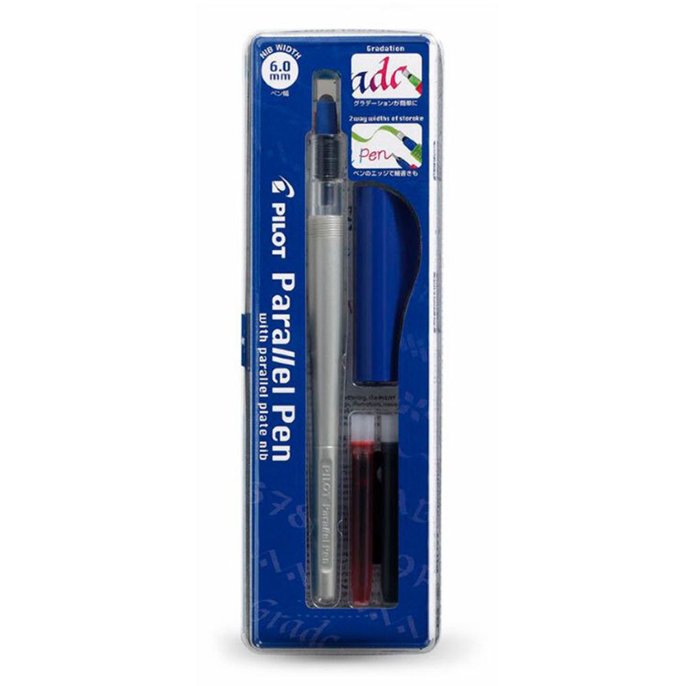 Перьевая ручка для каллиграфии Pilot Parallel Pen 6,0мм синяя (FP3-60-SS)