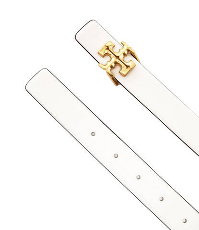 кожаный ремень 1" kira TORY BURCH - белый(90629)