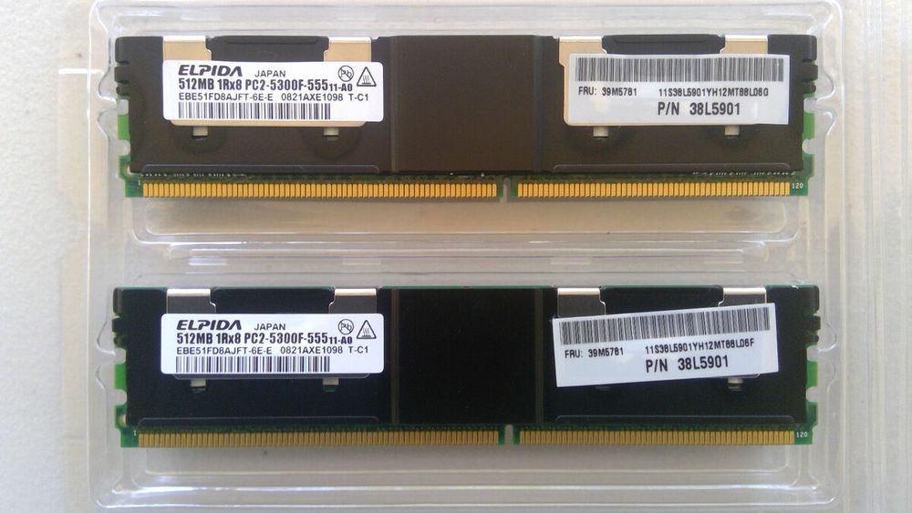 Оперативная память IBM 512MB PC5300 667MHz ECC DDR SDRAM RDIMM (x3655, x3755) 38L6040