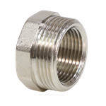 Футорка латунь никель Ду 32х25 (1 1/4"х1") НР/ВР VALFEX VF.581.N.114.100