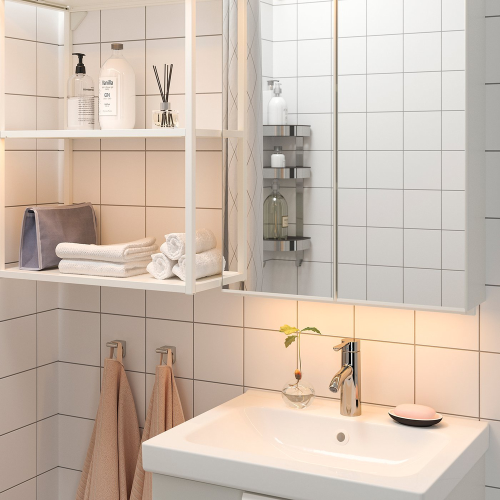IKEA SILVERGLANS  (ИКЕА СИЛВЕРГЛАНС)  -  Светодиодная подсветка для ванной - с регулировкой яркости белый 60 см