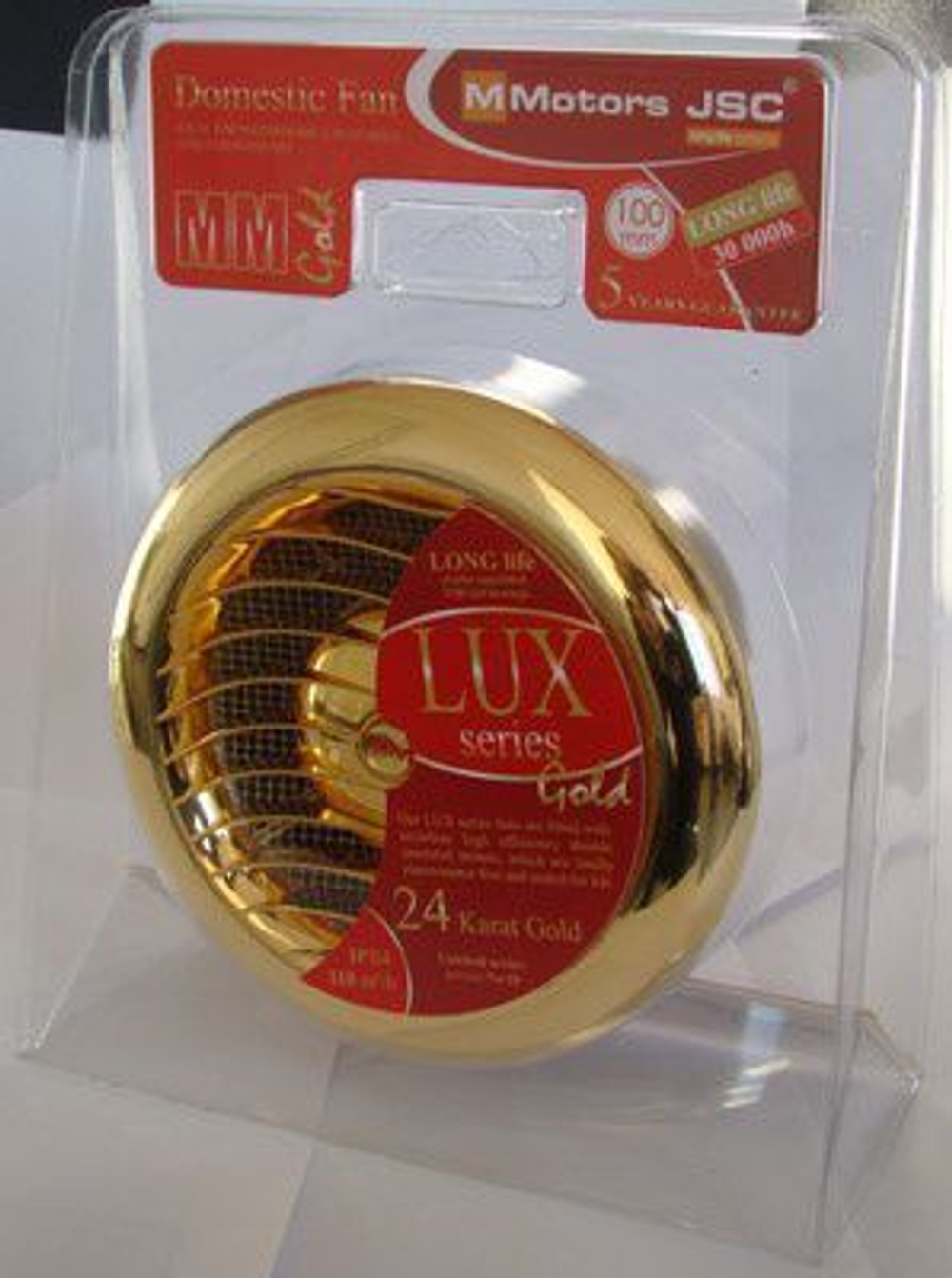 Накладной вентилятор MMotors JSC MM-100 LUX GOLD (24 Karat Gold)