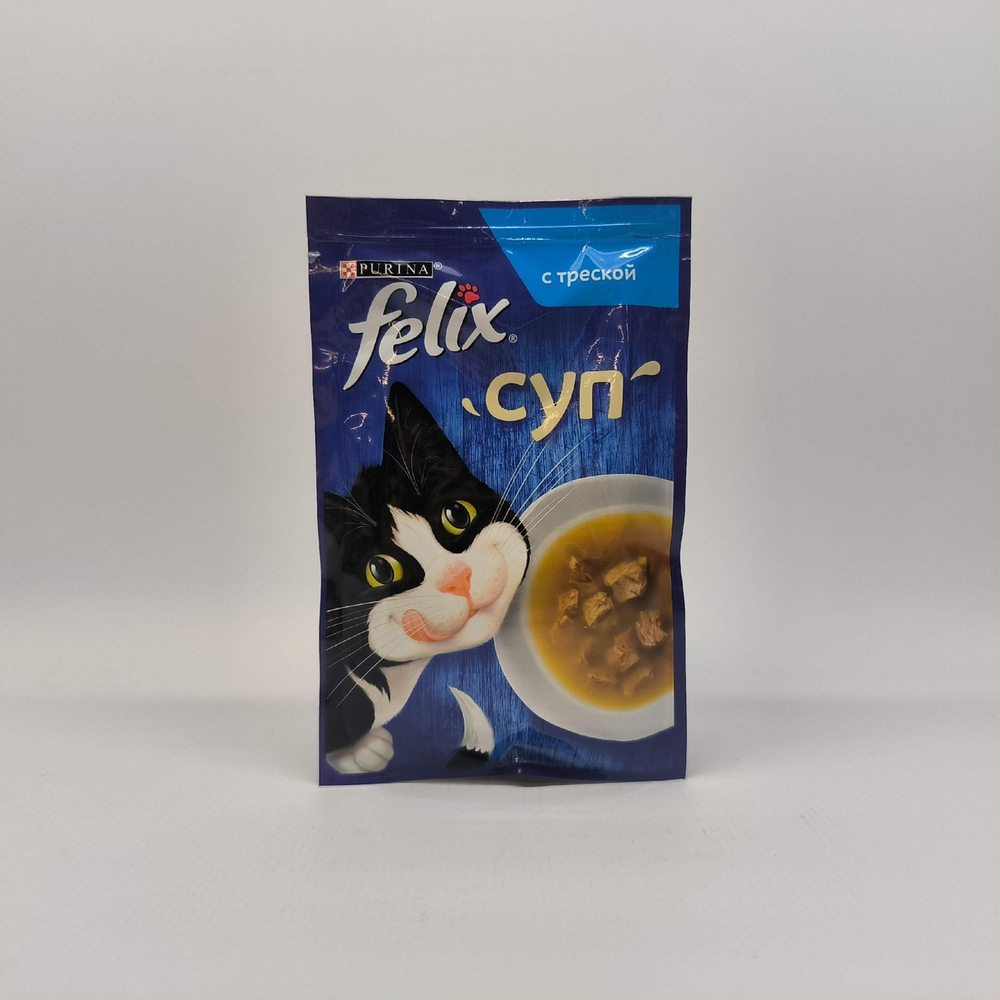 Суп с треской, 48г влажный корм для кошек Felix