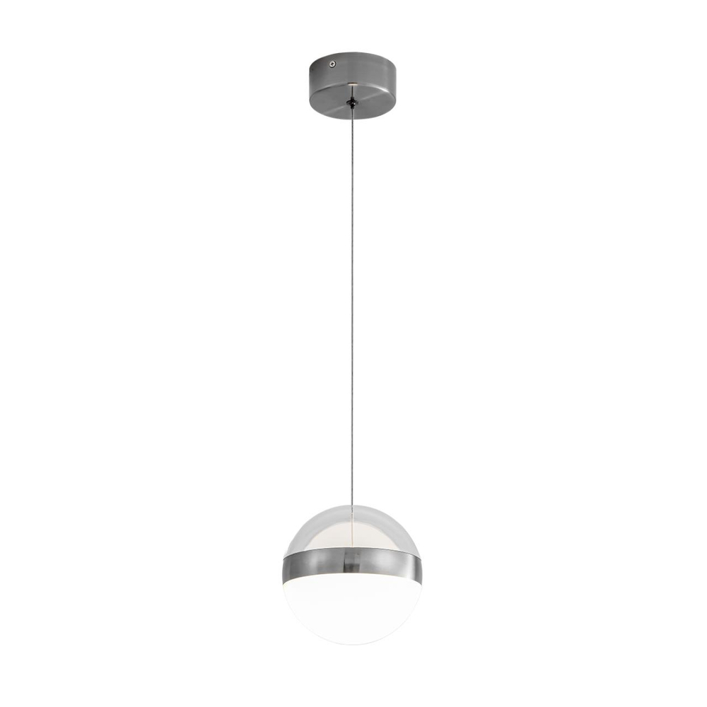 5037/12L L-VISION ODL24 355 никель/прозрачн/молочный/металл/акрил Подвес LED 12W 4000K 600лм RONI