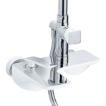 Душевая стойка Timo Helmi SX-1070/00 1060 chrome white, 3-х режимная, белая/хром