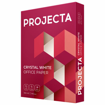 Бумага офисная БОЛЬШОГО ФОРМАТА (297×420), А3, 80 г/м2, 500 л., марка А, PROJECTA ULTRA, Россия, 162% (CIE).