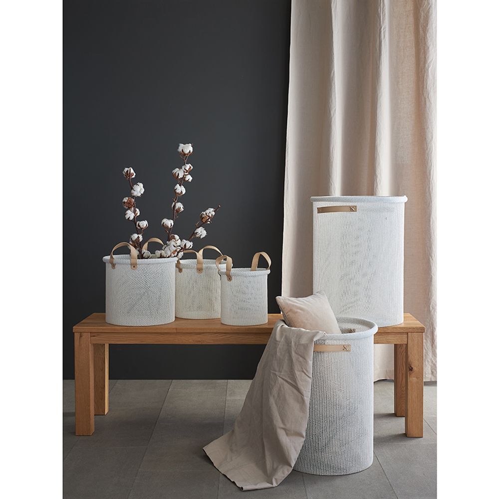 Корзина для хранения Sustainable collection, Ø37х52 см, молочная