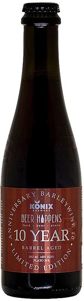 Пиво Коникс Барливайн Бир Хеппенс / Konix Brewery Barrel Aged 0.375 - стекло
